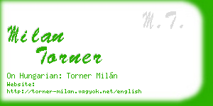 milan torner business card